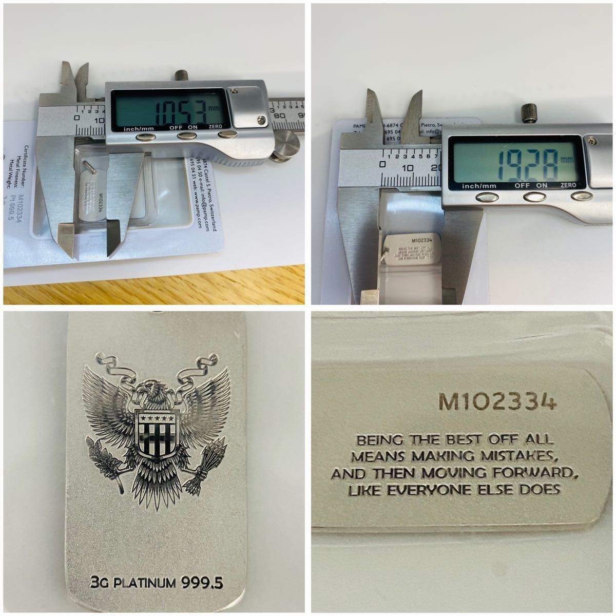 新品 未開封 pt1000 PAMP社 ハクトウワシペンダントトップ 新品 未開封 pt1000 PAMP社 ハクトウワシペンダントトップ