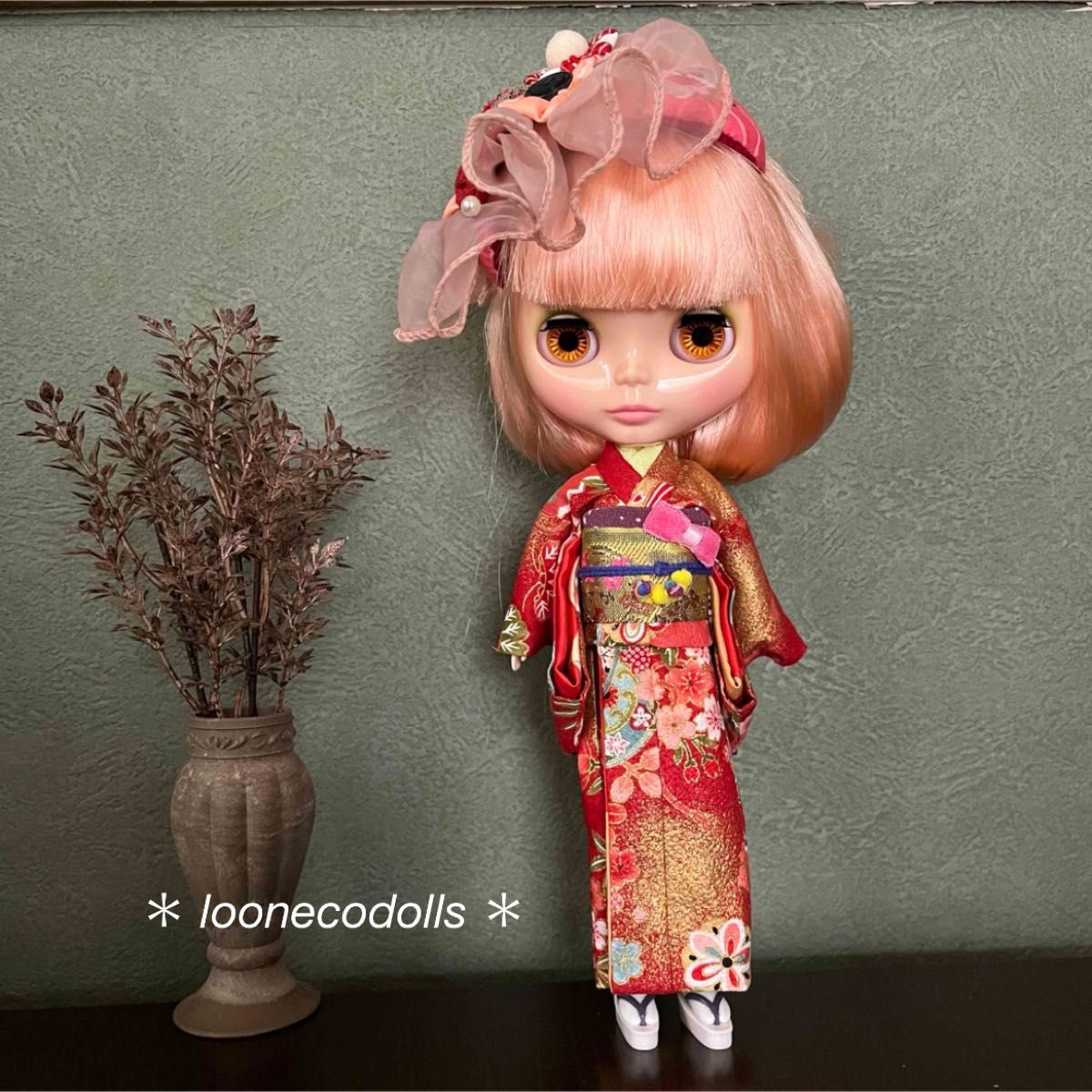 blythe 着物 羽織 ピンク 413 ブライスアウトフィット ネオ blythe 着物 羽織 ピンク 413 ブライスアウトフィット ネオ