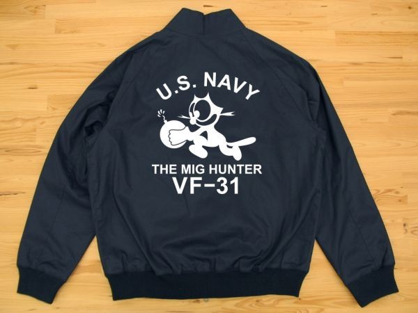 U.S. NAVY VF-31 ネイビー スイングトップ 白 4XL フライトジャケット ma-1ミリタリー VFA-31 USN トムキャット