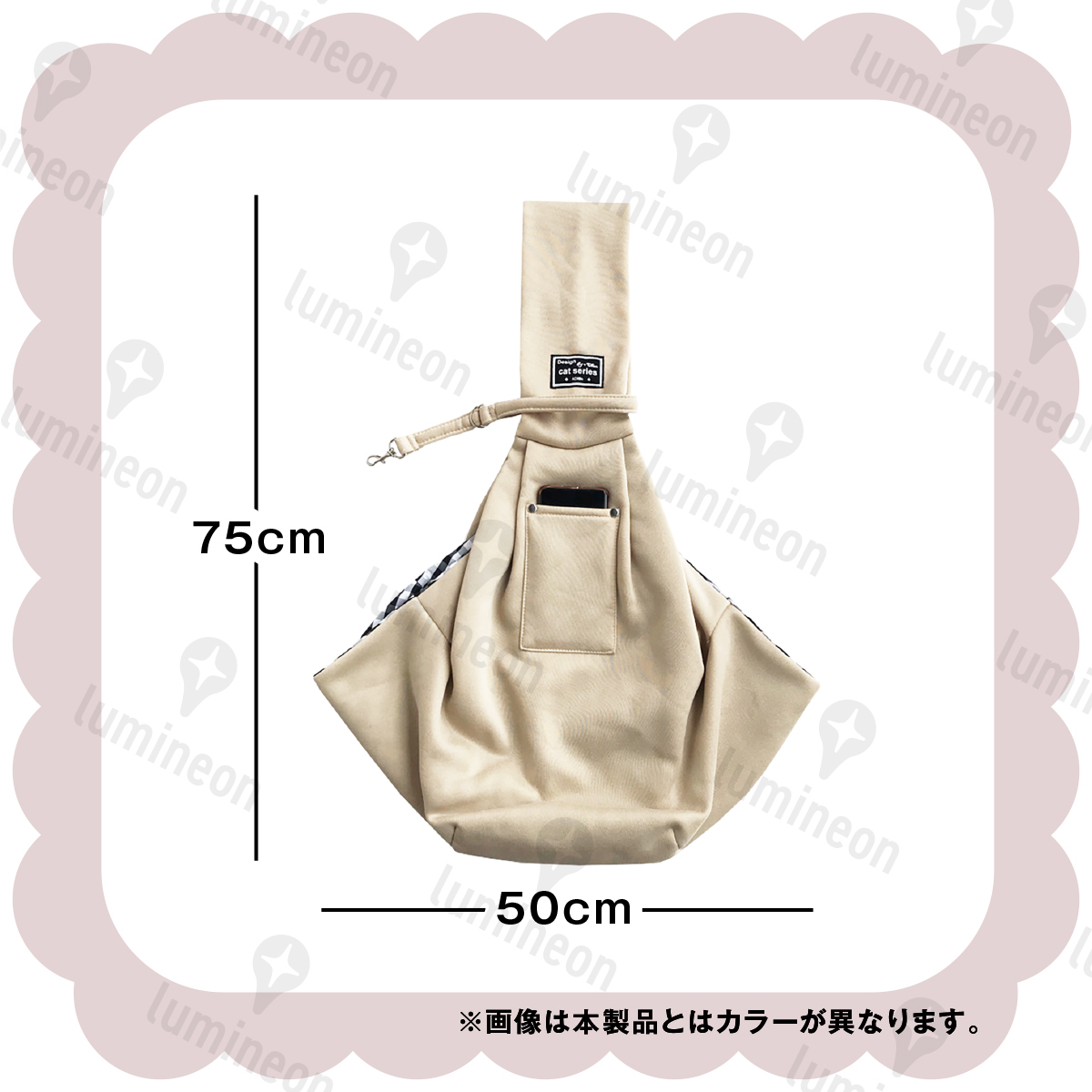 ペット スリング キャリー バッグ ショルダー 持ち運(yùn)び ブラウン 茶 抱っこ紐 抱っこひも リュック カート 小型犬 中型 犬 バック g061f 3