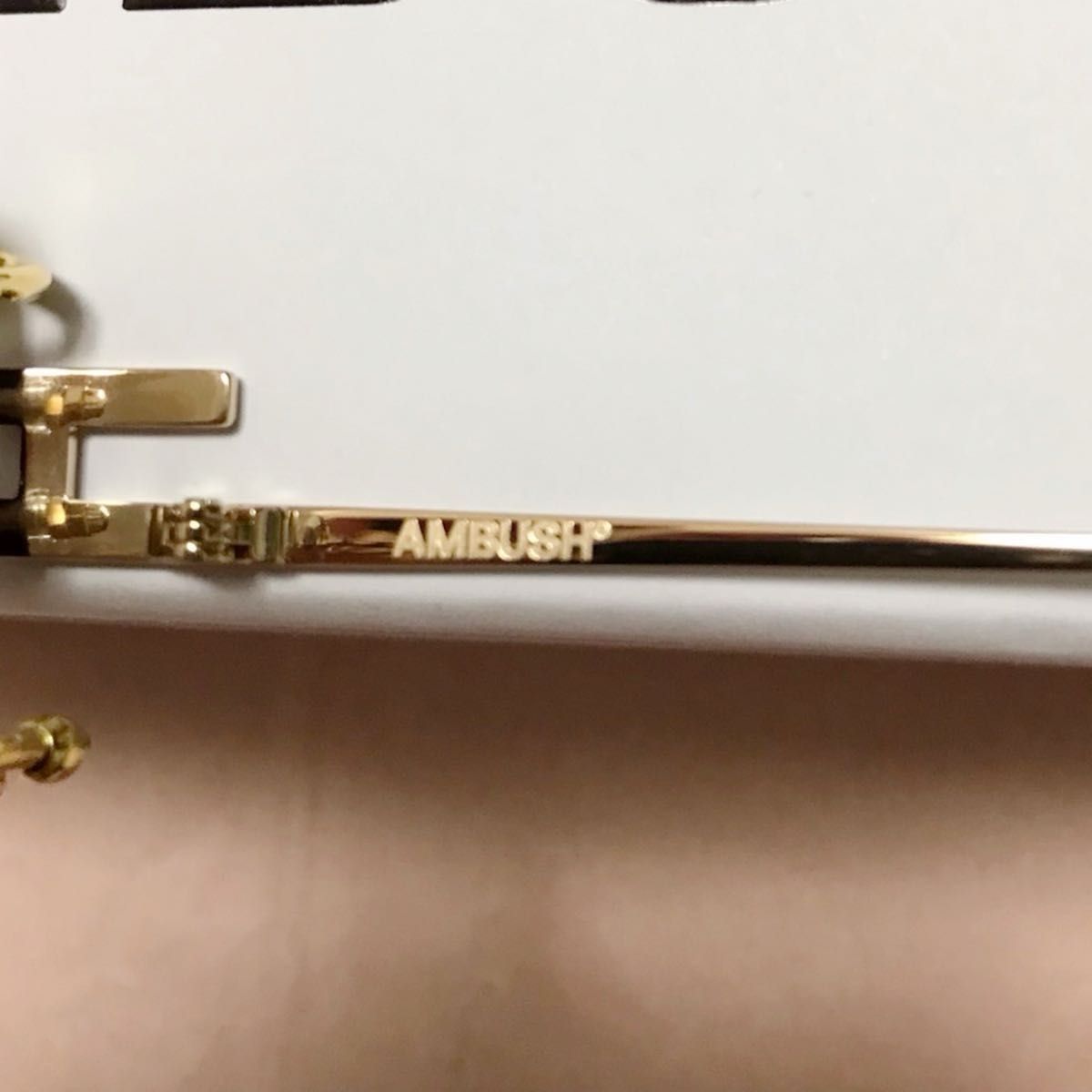 AMBUSH ピアスサングラス クリア ゴールド リムレスメガネ アン AMBUSH ピアスサングラス クリア ゴールド リムレスメガネ アン