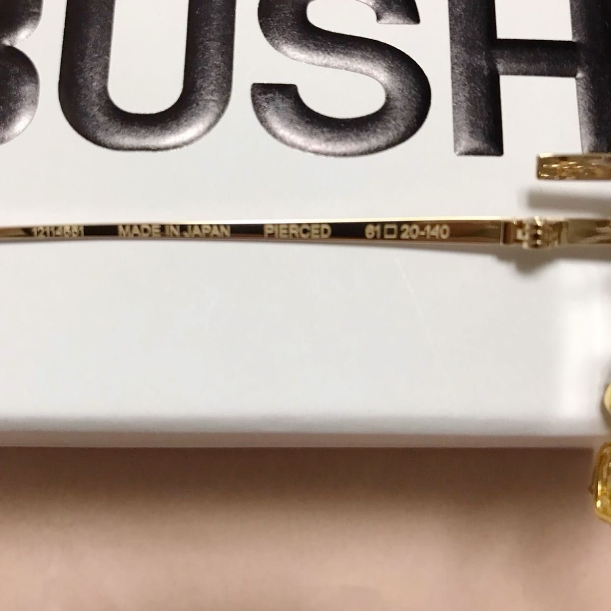AMBUSH ピアスサングラス クリア ゴールド リムレスメガネ アン AMBUSH ピアスサングラス クリア ゴールド リムレスメガネ アン