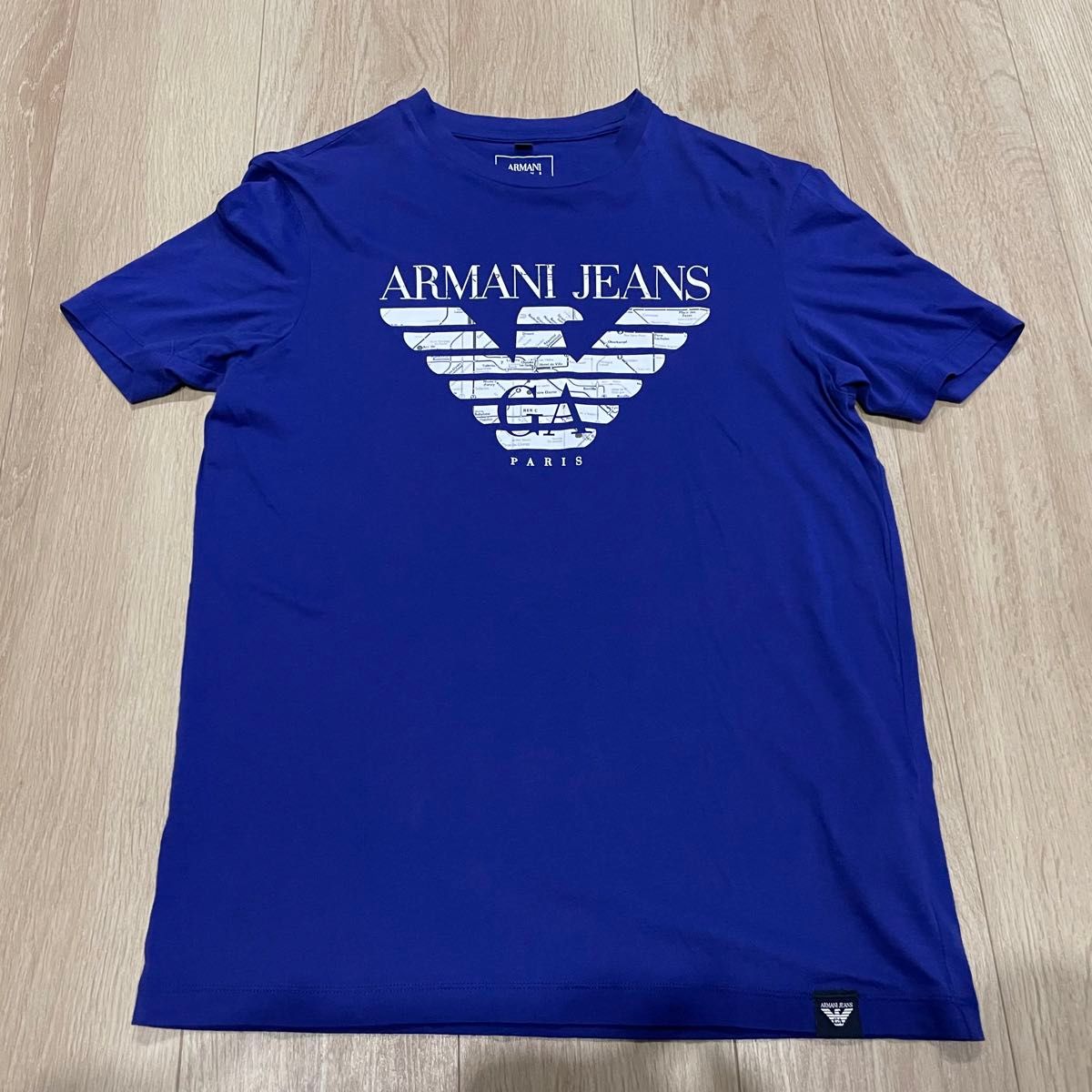 アルマーニ ARMANI JEANS Paris Tシャツ　レア　希少　Paris パリ　地下鉄　路線図　ロゴ