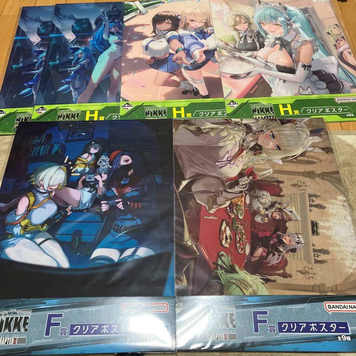 一番くじ 勝利の女神 NIKKE F賞 H賞 クリアポスター 6点セット 一番くじ 勝利の女神 NIKKE F賞 H賞 クリアポスター 6点セット