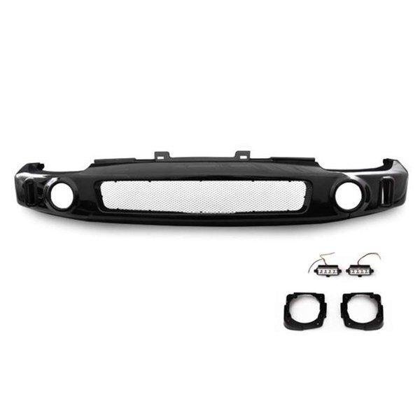 JB23 ジムニー LED付き メッシュ スポーツ フロント ショート バンパー 新品 未塗装 AP-G07273