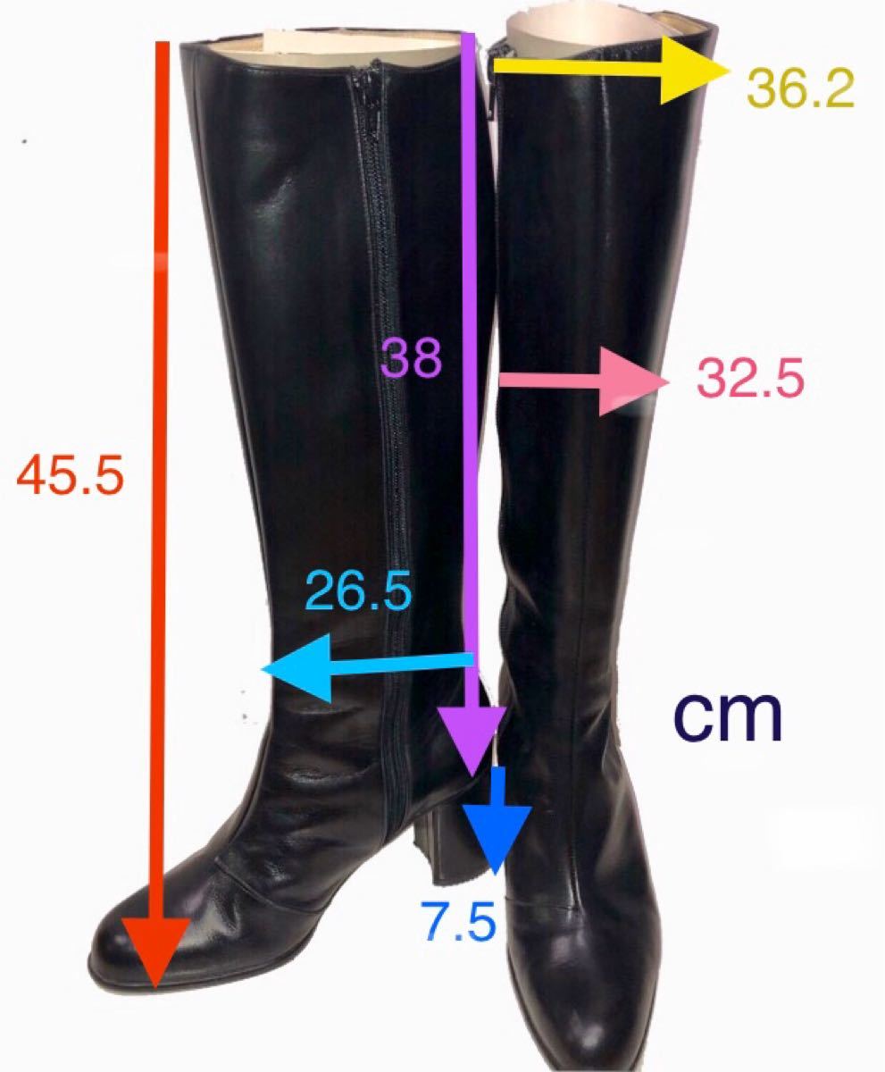 卑弥呼 ロングブーツ  (黒) 24cm