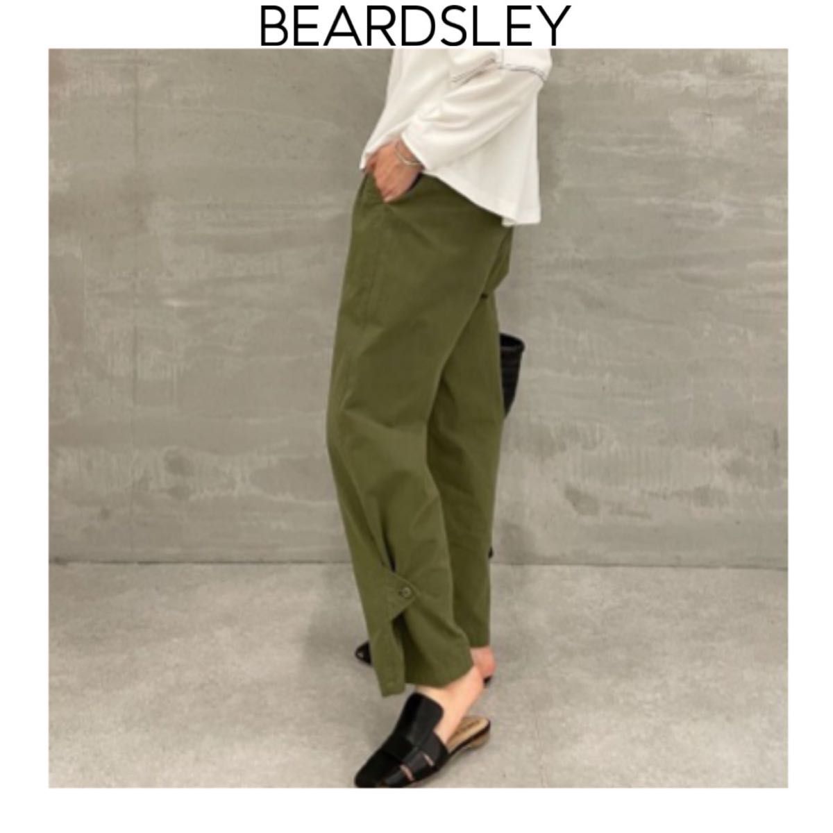 ルーズベイカーパンツ カーキ BEARDSLEY ルーズベイカーパンツ カーキ ビアズリー 2way
