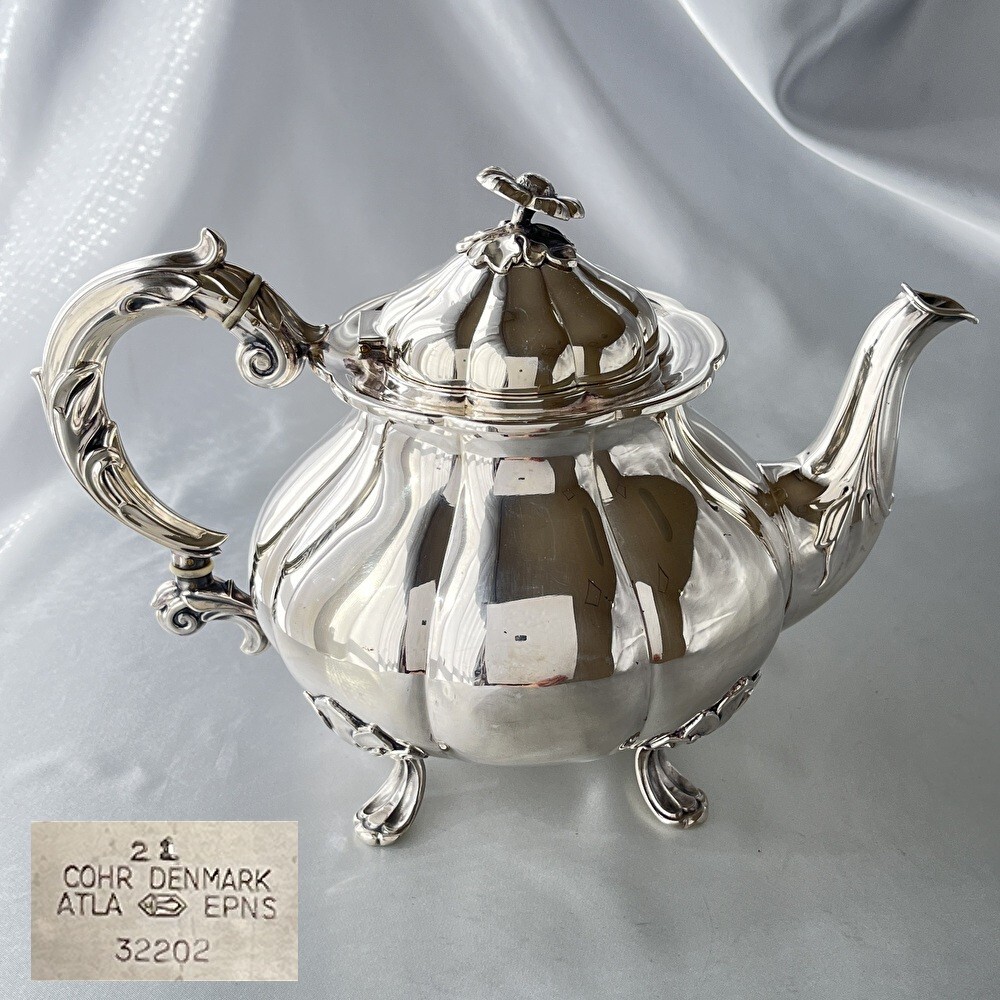 【Cohr】ティーポット【シルバープレート】デンマーク Cohr】ティーポット【シルバープレート】デンマーク