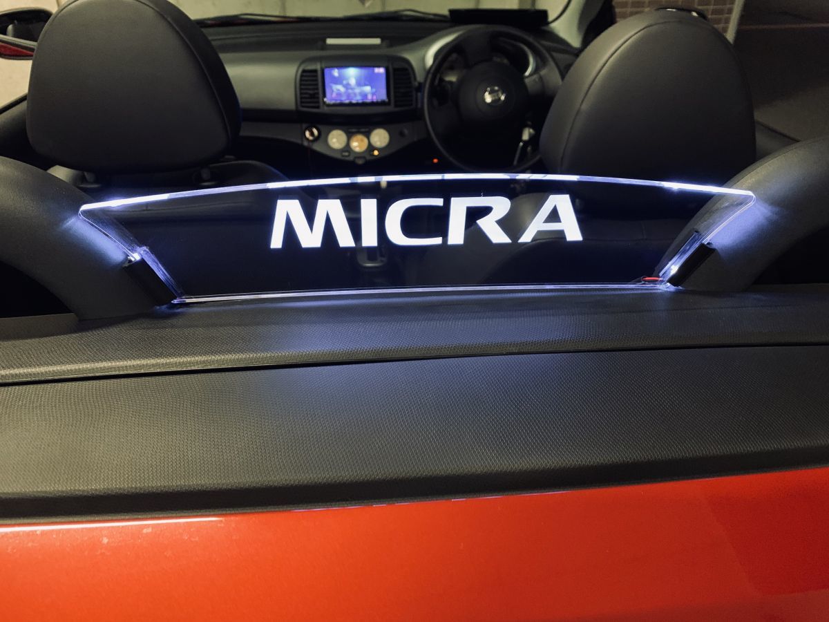 valkyrie style ニッサン　マーチ　マイクラ　micra C+C FHZK12 MICRA 専用ウィンドディフレクター　LED 白.._画像8