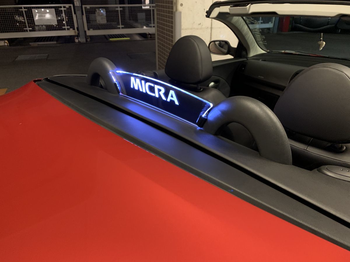 valkyrie style ニッサン　マーチ　マイクラ　micra C+C FHZK12 MICRA 専用ウィンドディフレクター　LED 白////_画像10