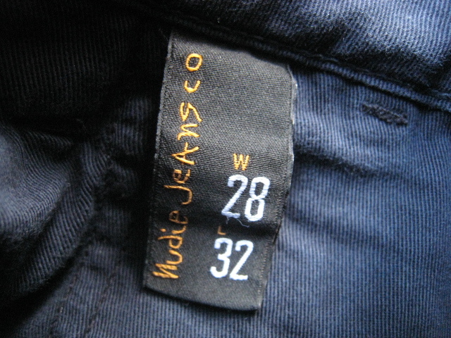 高級!!ヌーディージーンズ nudie jeans*顔料染めコットンキャンバスワークパンツ W28 濃いグレー 実寸S_画像4