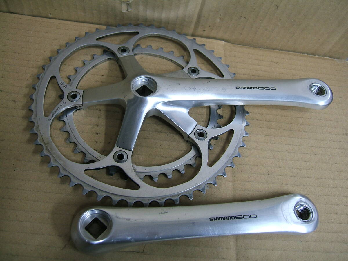 中古 クランクセット 170mm-52-39T SHIMANO 600 FC-6400 JAPAN 580