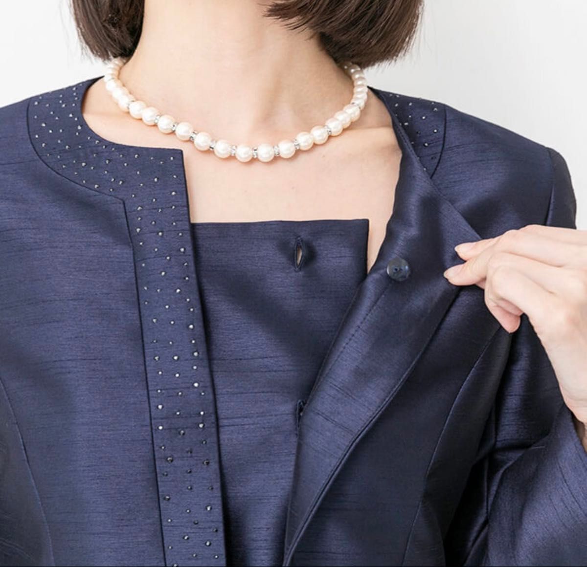 SOIR DOLCE シャンタン素材ワンピ&ジャケット 結婚式 マザーズ SOIR DOLCE シャンタン素材ワンピ&ジャケット 結婚式 マザーズ