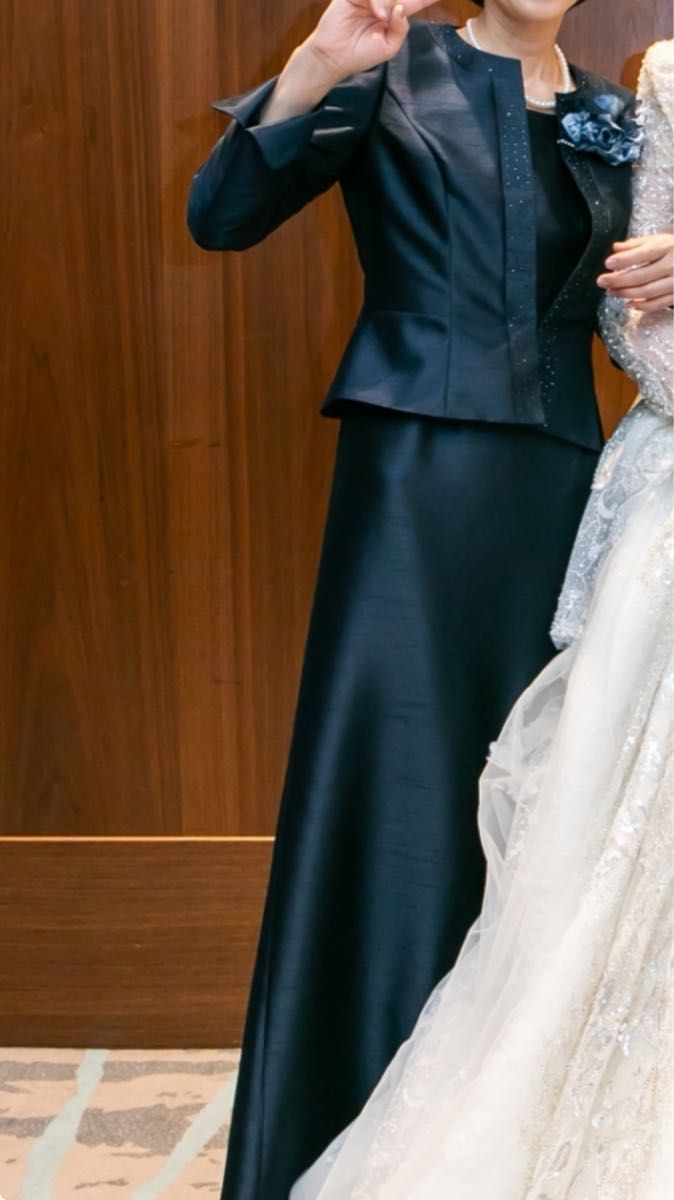 SOIR DOLCE シャンタン素材ワンピ&ジャケット 結婚式 マザーズ SOIR DOLCE シャンタン素材ワンピ&ジャケット 結婚式 マザーズ