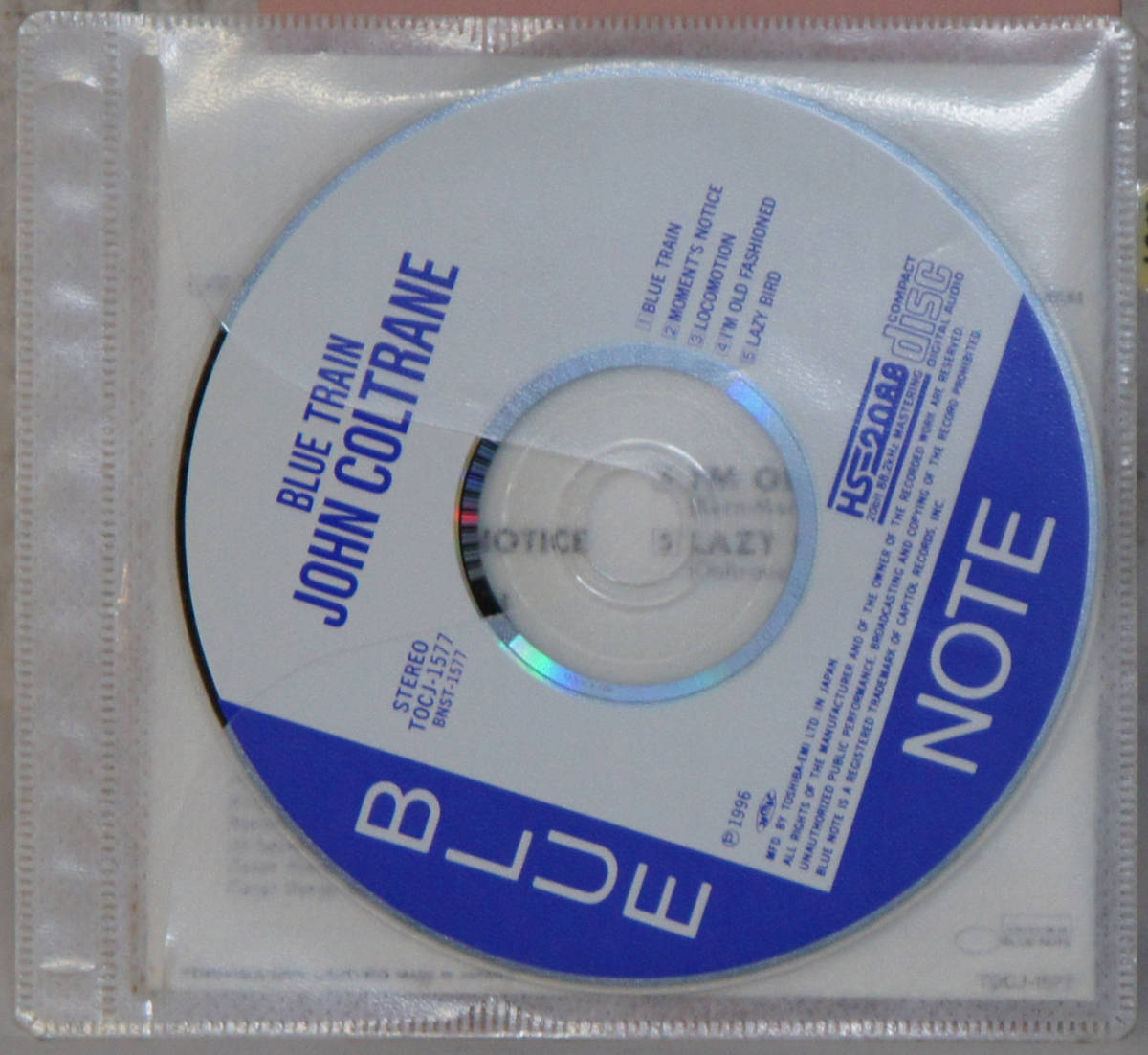ケースなしCD ● JOHN COLTRANE / BLUE TRAIN ● TOCJ-1577 ジョン・コルトレーン ジャズ C351_画像2