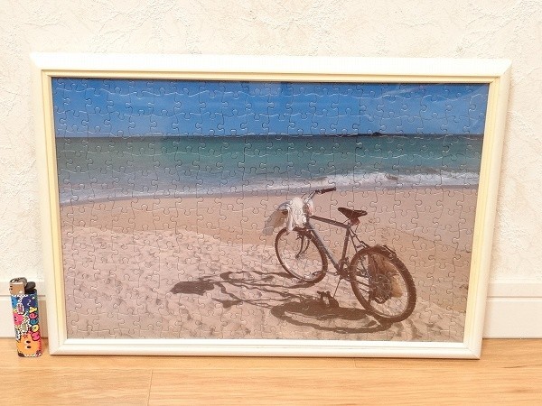 80 period Vintage Old Surf surfing wave riding mountain bike bicycle beach sea jigsaw puzzle amount attaching final product 