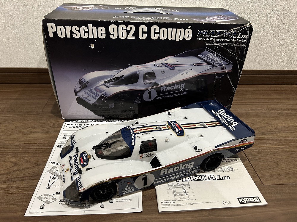 京商 中古 PLAZMA Lm ポルシェ962Cクーペ ボディセット新品付き Yahoo!オークション - 京商 プラズマLm シリーズ ポルシェ962C 1