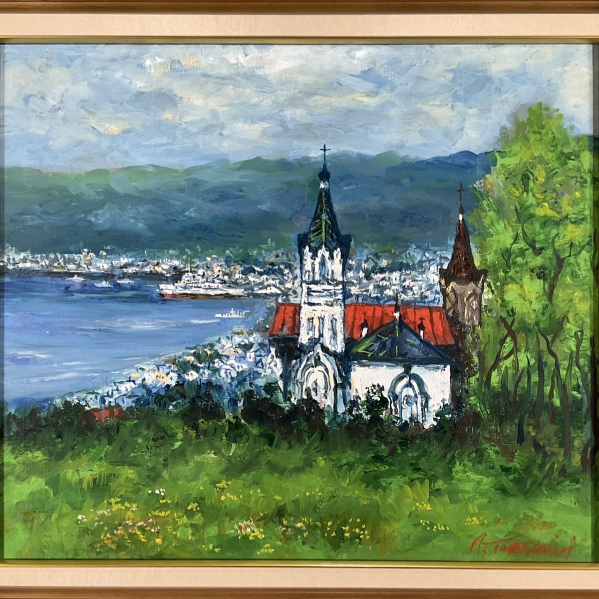 大型作品◇M.Nishio『風景』◇油彩画◇F10号 絵画 大型作品◇M.Nishio『風景』◇油彩画◇F10号 絵画