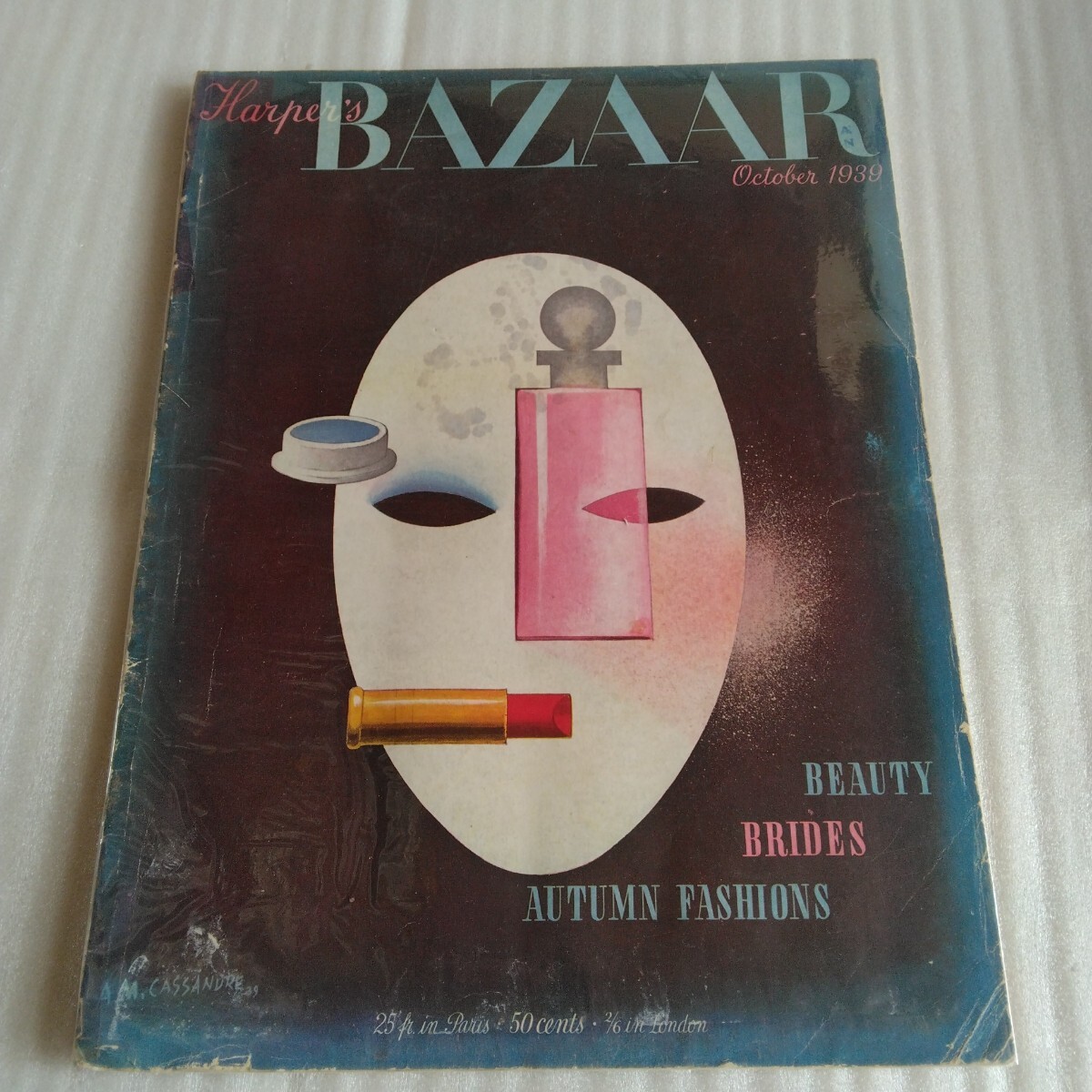 【時間指定不可】 Harper's BAZAAR ハーパーズ・バザー 1939年 October A.M.CASSANDRE ホイニンゲン・ヒューン ジャン・モラル ブルーメンフェルド 外国語雑誌