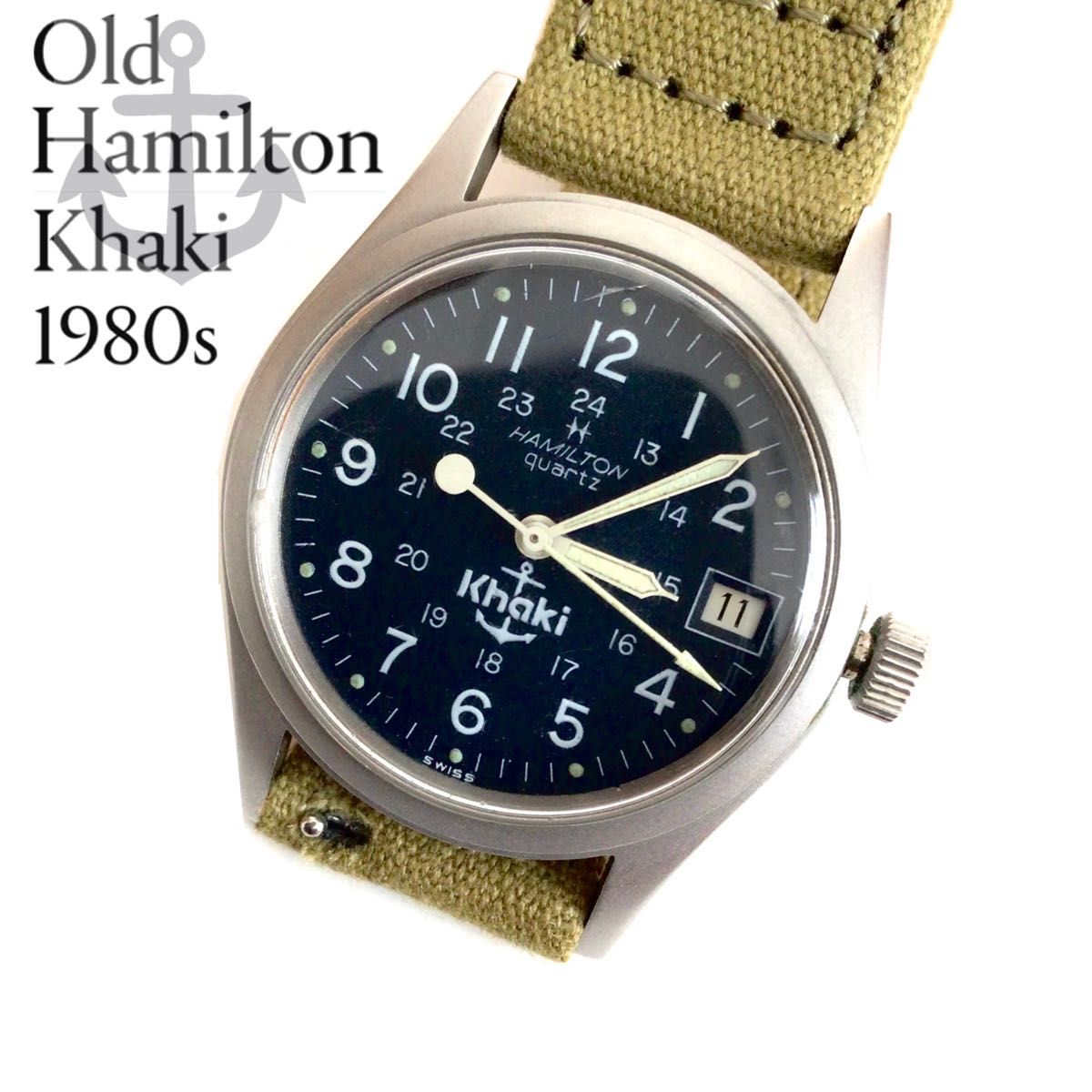 80s OLD Hamilton Khaki/9365 NAVY/旧ロゴ/錨マーク/USA 80s OLD Hamilton Khaki/9365 NAVY/旧ロゴ/錨マーク/USA