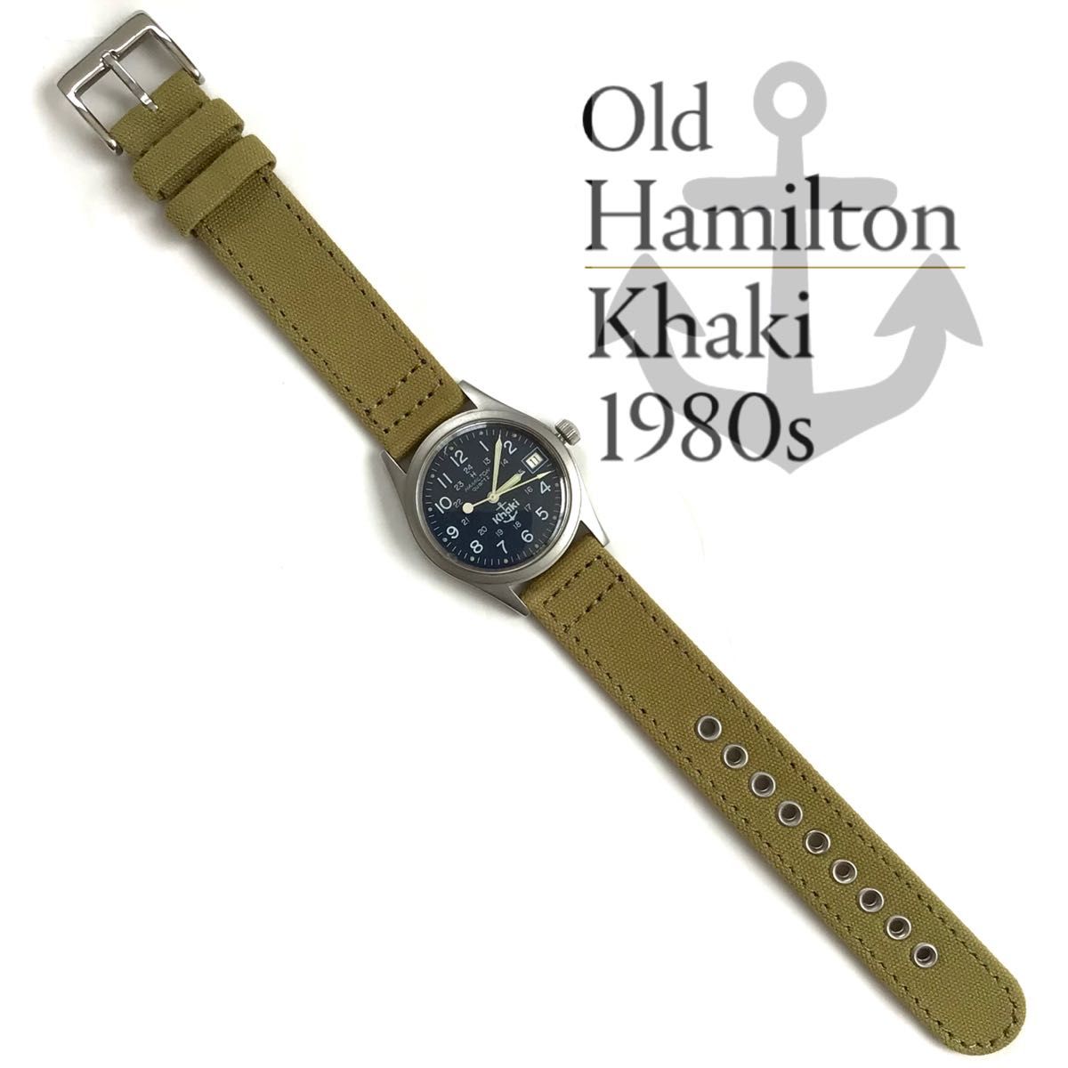 80s OLD Hamilton Khaki/9365 NAVY/旧ロゴ/錨マーク/USA 80s OLD Hamilton Khaki/9365 NAVY/旧ロゴ/錨マーク/USA