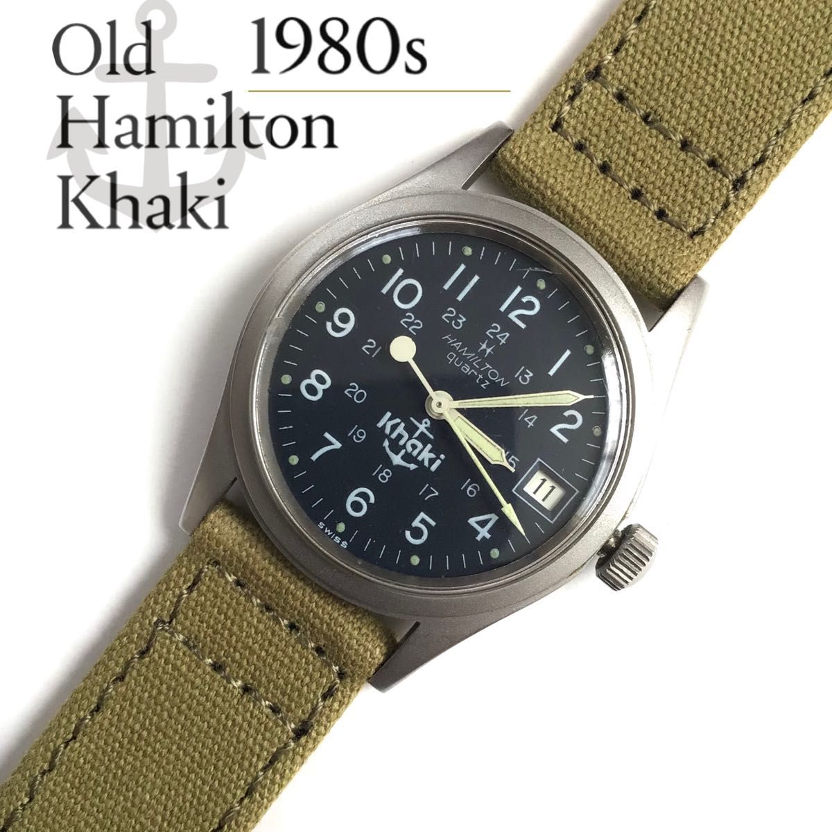 80s OLD Hamilton Khaki/9365 NAVY/旧ロゴ/錨マーク/USA 80s OLD Hamilton Khaki/9365 NAVY/旧ロゴ/錨マーク/USA