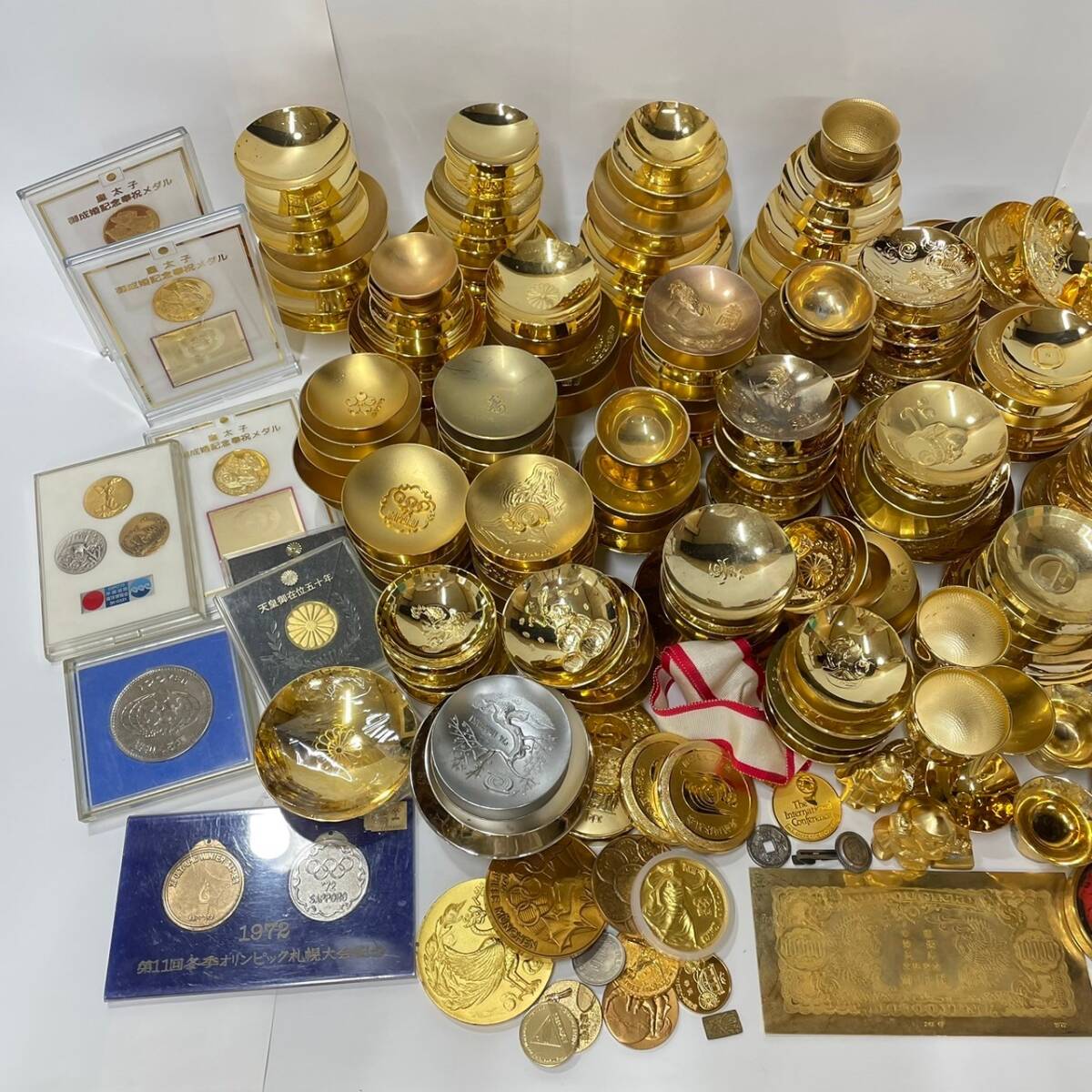 金杯 k24GP 金メッキ 大量まとめ 総重量約4.8kg|金製 金杯 k24GP 金メッキ 大量まとめ 総重量約4.8kg|金製