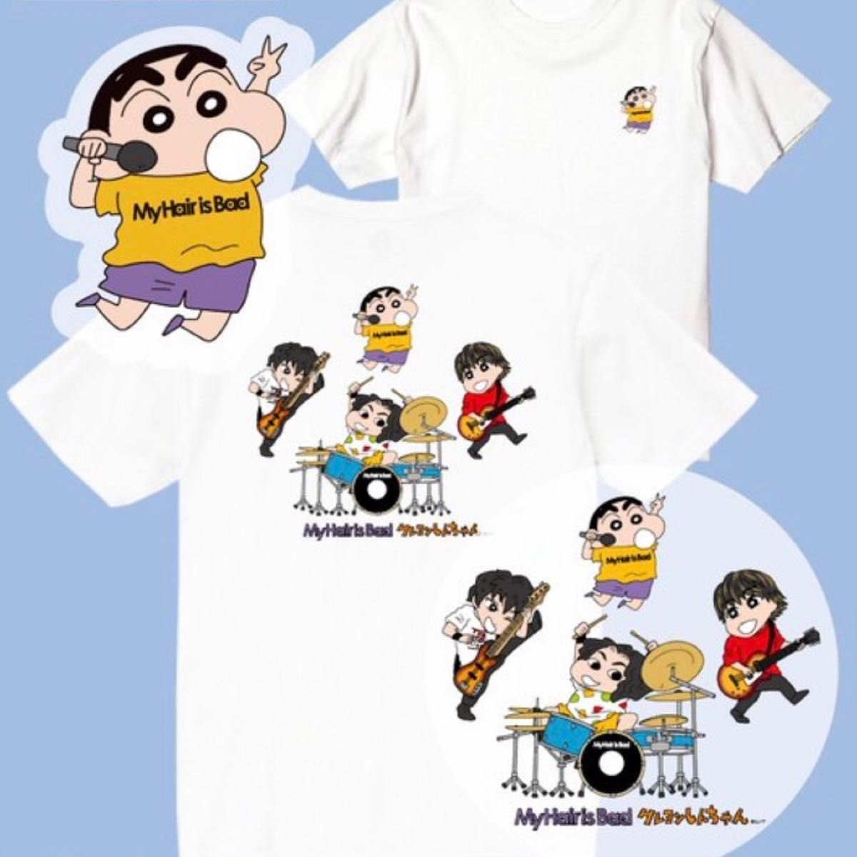 My Hair is Bad マイヘア Tシャツ しんちゃん ホワイト XL My Hair is Bad マイヘア Tシャツ しんちゃん ホワイト XL