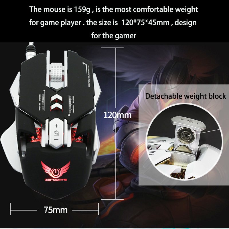 G9 ゲーミングマウス・有線 USB・調整可能マクロプログラマブルマウス・光学式プロフェッショナル・ RGB・モウズゲーム_画像4
