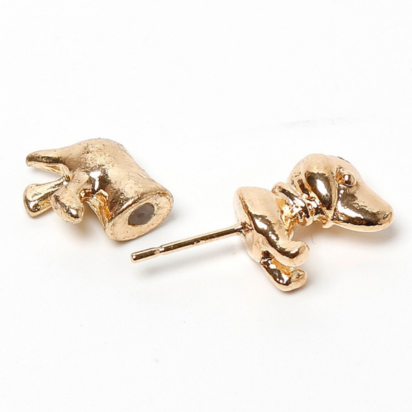  earrings miniature Dux fndo back catch dachshund simple accessory dog .. dog pretty piece ..