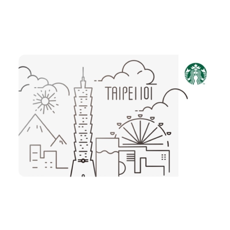 台湾スタバ■台北101白スターバックスカード STARBUCKS_画像1