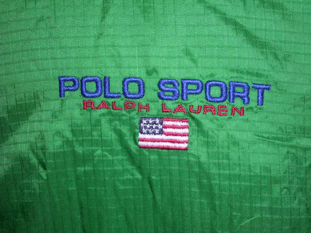 90s ラルフローレン POLO SPORT ナイロンマウンテンパーカー M グリーン vintage old ジャケット_画像2