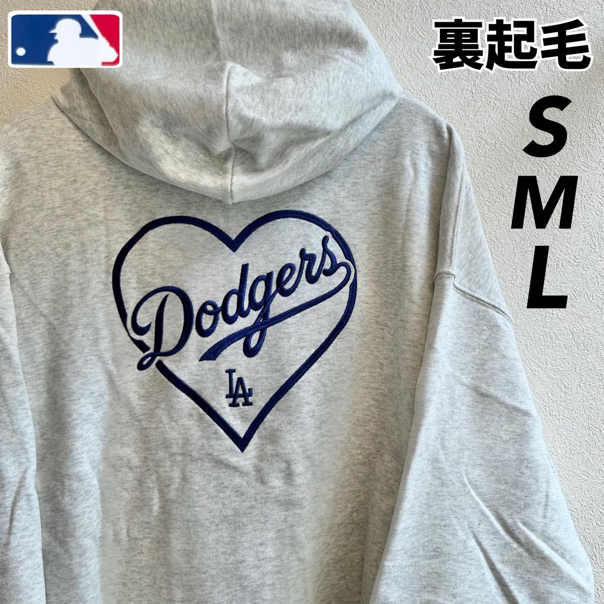M】MLB ロサンゼルス・ドジャース ビッグシルエット ハートロゴ M】MLB ロサンゼルス・ドジャース ビッグシルエット ハートロゴ
