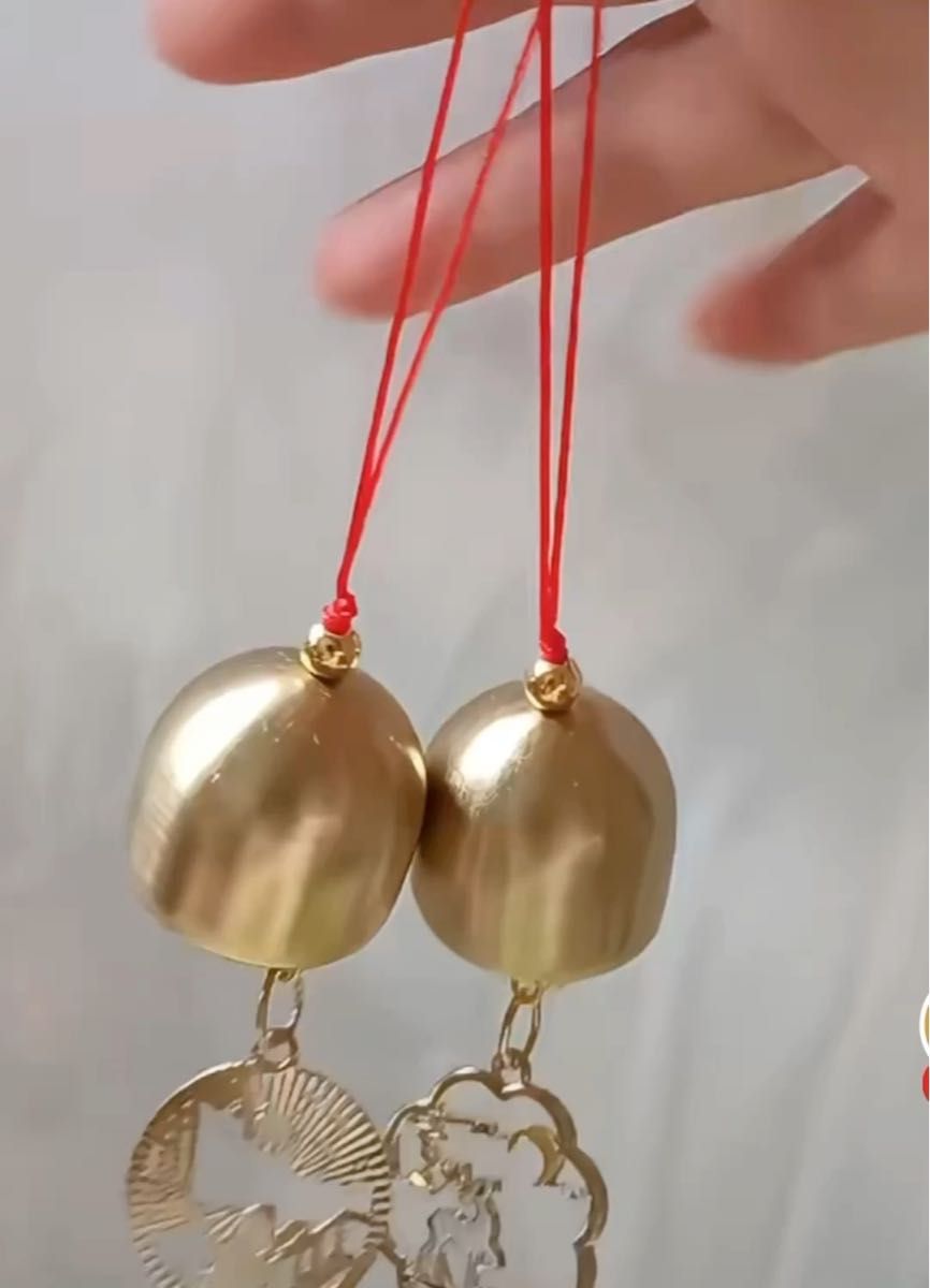 B001 金色の和風風鈴4個セット
