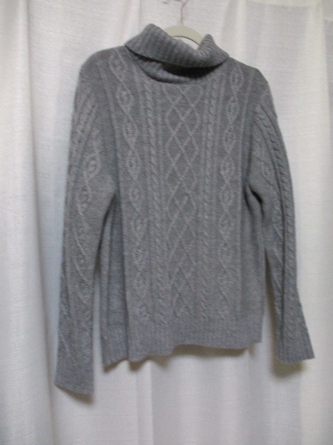 ROSE BUD COUPLES Rose Bud tops braided knitted sweater ta-toru neck gray grey M L as good as new unused size details equipped 