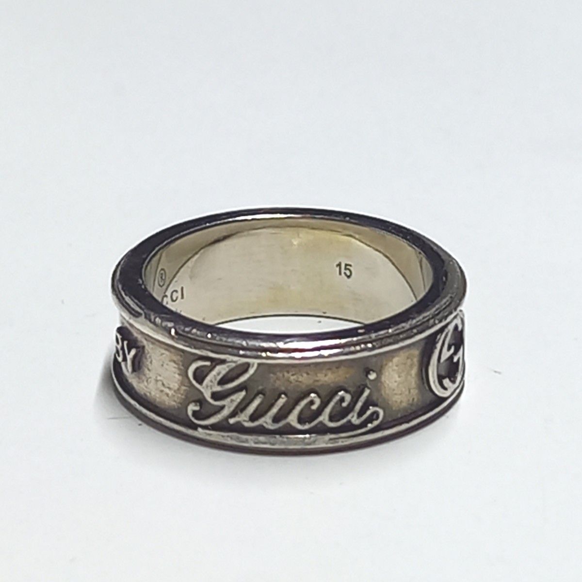 GUCCI グッチ サイズ15 トレードマーク 筆記体 ヴィンテージ GUCCI グッチ サイズ15 トレードマーク 筆記体 ヴィンテージ