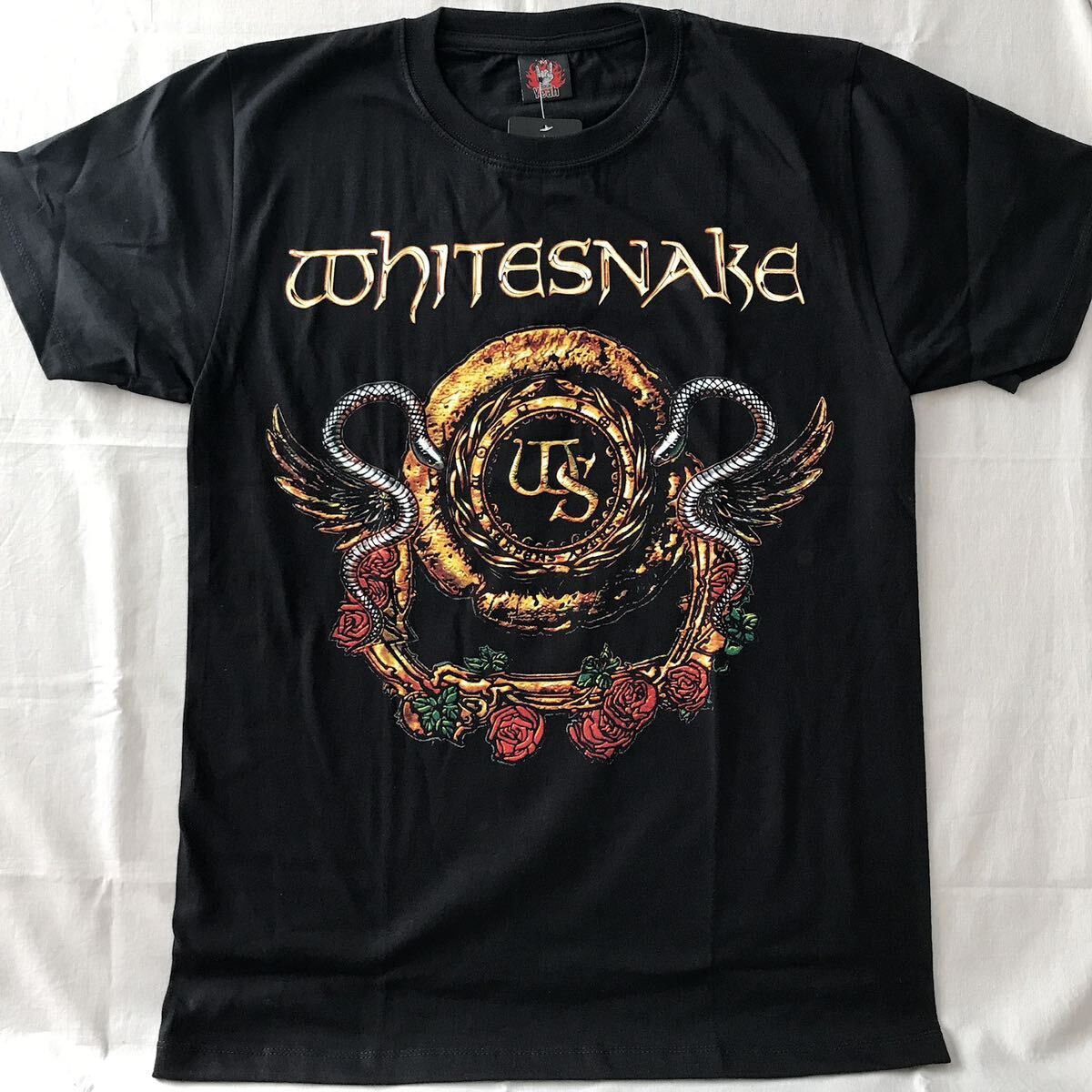 バンドTシャツ ホワイト スネイク (WHITESNAKE )新品 L