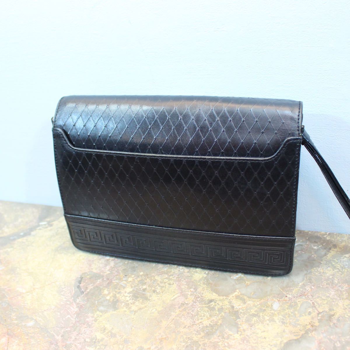 GIANNI VERSACE MEDUSA LOGO LEATHER CLUTCH BAG/ジャンニヴェルサーチ