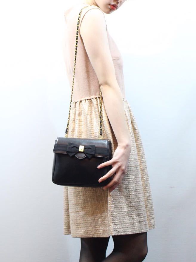 KIMIJIMA LEATHER CHAIN SHOULDER BAG/キミジマレザーチェーン