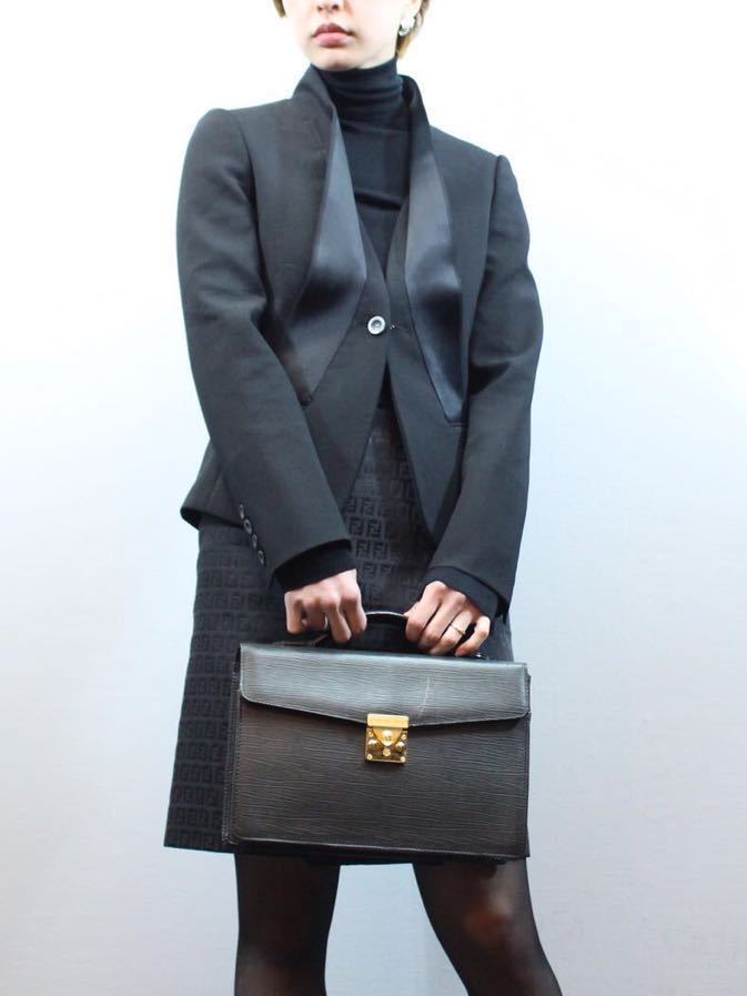 GIANNI VERSACE LEATHER BUSINESS BAG STYLED IN ITALY/ジャンニヴェルサーチレザービジネスバッグ