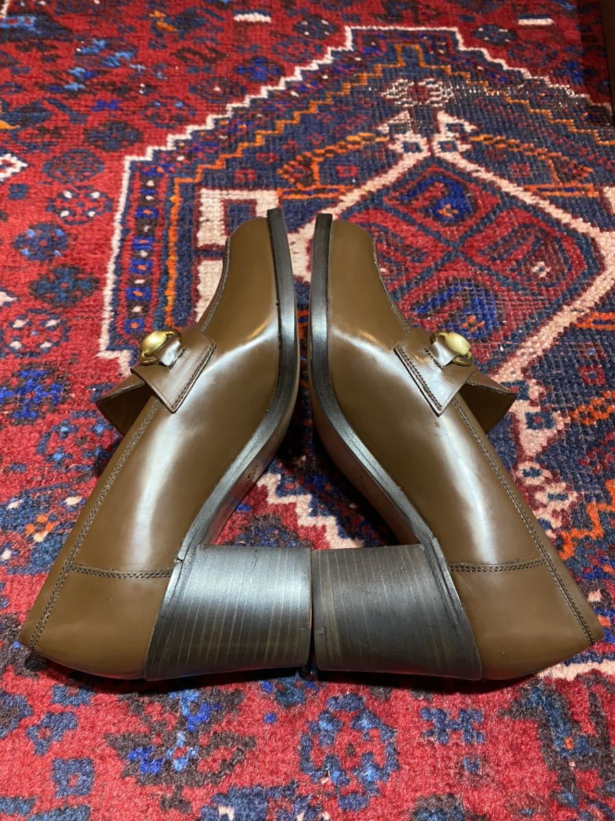 GUCCI LEATHER HORSE BIT HEEL PUMPS MADE IN ITALY/グッチレザー