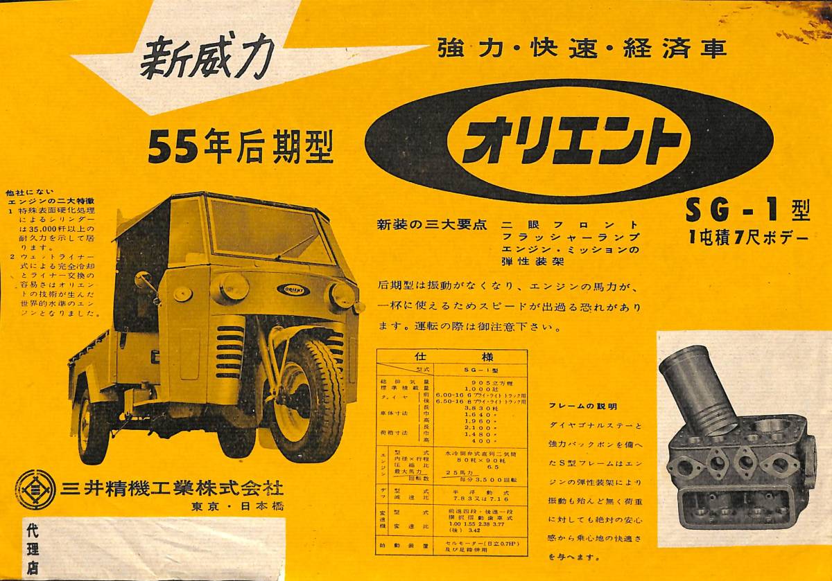 P0028/ three .. machine industry 1955 year Orient SG-1