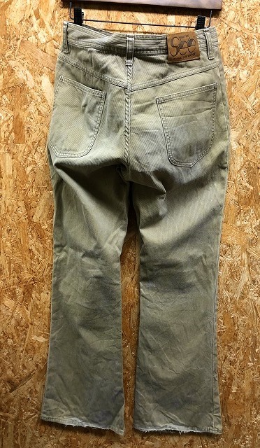 [ made in Japan ] Inpaichthys Kerri Inpaichthys Kerri S size men's flare pants boots cut corduroy cotton × poly- green khaki 