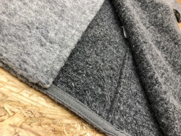 URBAN RESEARCH DOORS Urban Research size F lady's gown coat shawl muffler color plain nappy long sleeve wool × poly- gray 