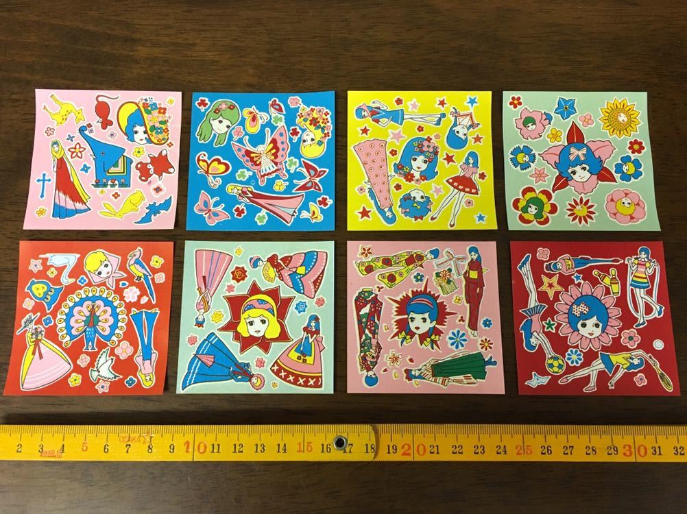 ヤフオク 昭和レトロ 乙女 千代紙 まとめて 8枚セット 少