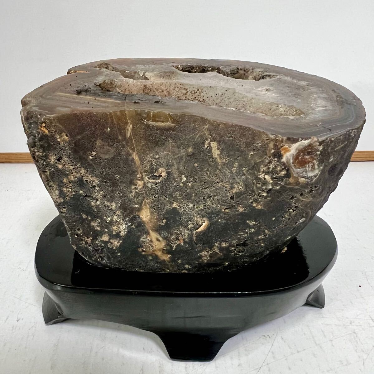瑪瑙 メノウ アゲート 重さ810g 黒/ブラック 鑑賞石 水石 瑪瑙 メノウ アゲート 重さ810g 黒/ブラック 鑑賞石 水石