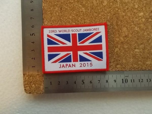 ボーイスカウト ワールドスカウトジャンボリー イギリス 国旗 刺繍 ワッペン/ガールスカウト 制服カスタム USAビンテージ古着v44_画像7