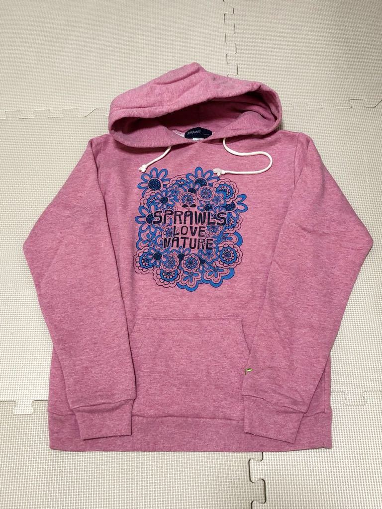 中古美品☆Sprawls☆レディースプルパーカー HピンクXS スプロールズ ...