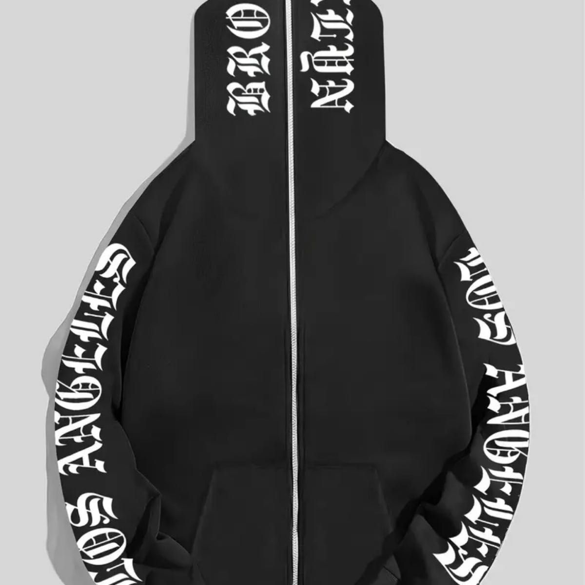 パーカー 黒 秋冬 ストレッチ ジップアップ ジャケット
