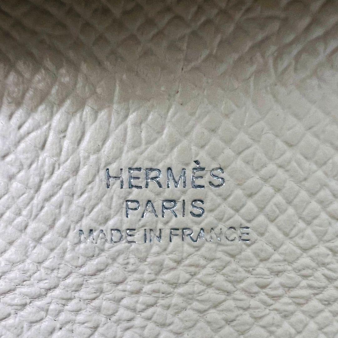 HERMES エルメス バスティア Y刻印 コインケース ホワイト HERMES エルメス バスティア Y刻印 コインケース ホワイト